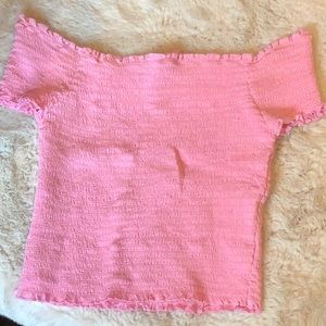 Hot pink Kendall and Kylie crop top